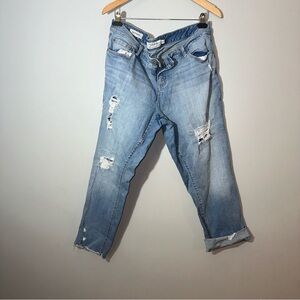 Torrid Denim Jeans Boyfriend light Wash  Distressed Plus Size 18